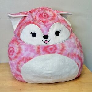 Squishmallows 16” Sabine the Fox Pink/Yellow Marble Plushie